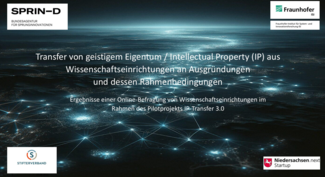 Befragung von Wissenschaftseinrichtungen zum Transfer von IP an Ausgründungen und zu den Rahmenbedingungen
